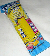 PEZ REGULAR REMAKE Pez Dispenser ~ YELLOW [Cello Bag]  Introduced 1995 picture