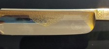 Rare NOS Vintage EKS Ewald Krone Gold Krome Straight Razor picture