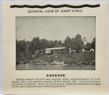 1876 Camp Kineo General View Long Lake Camp Original Print Ad Harrison ME picture