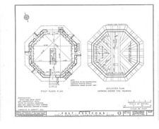 Photo:Fort Edgecomb Blockhouse North Edgecomb Maine 1930s HABS floor plan picture