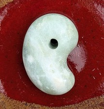 Rare Japanese Itoigawa Jadeite Jade Magatama Master Artisan Handcrafted Japan picture