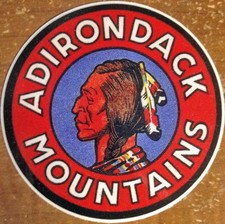 1950's Adirondack Travel Decal Reproduction, 3” Vinyl Sticker picture