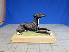 Vintage Northlight Black Whippet Greyhound Dog Figurine (Free Shipping) picture