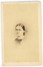 Antique CDV Circa 1860'S Beautiful Young Woman Wearing Bow Brill New York, NY picture