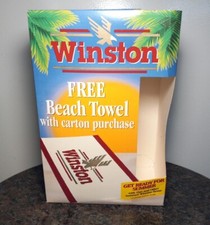 NIB Vintage 1990s RJ Reynolds Winston Cigarettes Advertising Promo Beach Towel picture