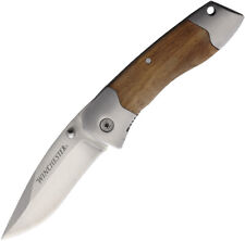 Winchester 3.0 Wood Handle Folding Pocket Knife + Pocket Clip 0306 picture