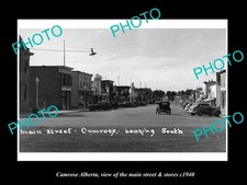 Camrose Alberta Canada The Main St & Stores c1940 Old Large Historic Photo picture