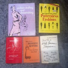6 LOT VINTAGE 1970s SEWING Pattern BOOKS Seamstress Dressmaking Drafting Design picture