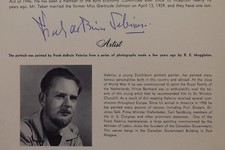 Master Painter Frank deBruin Valerius Signed John Taber Info Sheet Autograph JB8 picture