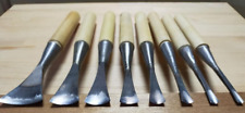 Japanese Carpentry Tools Nomi Chisels 8-Piece Set Vintage Style picture
