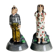 Beetlejuice Vintage 2001 Barbara and Adam Stretch Face Salt and Pepper Shakers picture