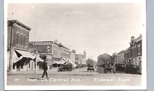 CENTRAL AVENUE eldorado ks real photo postcard rppc 1920s main street kansas picture