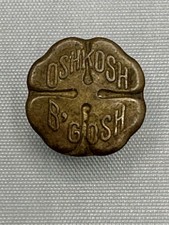 Vintage Osh Kosh B'Gosh Brass Clover Leaf Button (2M) picture