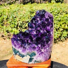 3.3LB Natural Amethyst geode quartz cluster crystal specimen Healing 3140 picture