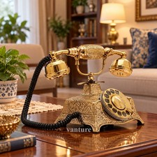 Nautical Antique Brass Telephone Rotary Dial Working Solid Beautiful Victorian picture