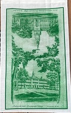 Vintage Dartmouth College Linen Tea Towel Darmouth Hall Baker Library 16x26 picture