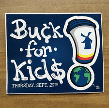 Dutch Bros Vintage Buck For Kids Rare Sticker picture
