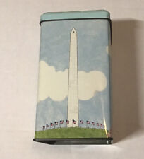 Vtg. Washinton Monument Metal Tin Box Tea Candy picture