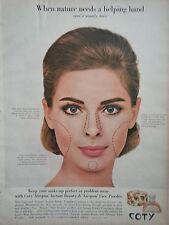 1964 Coty Cosmetics Instant Beauty Foudation Problem Areas Original Print Ad picture