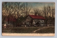 Centennial Log Cabin On Fair Grounds Elyria Ohio Postcard Bins Bookstore 1910 picture