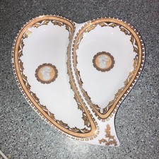 VeryRARE Vintage T.Bavaria Gold Geometric Trim Cameo TrinketTray.Excellent shape picture