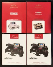 2021 Hallmark Super Nintento NES & Sega Genesis Consoles Keepsake Lot of 4 picture