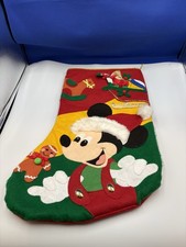Vintage 1994 Lg Disney MICKEY MOUSE Felt 3D Christmas stocking picture