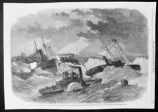1862-64 Illustrated London News 5 x Antique Pages American Civil War Navies #1 picture