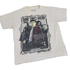Vintage 2010 Harry PotterT Shirt Deathly Hallow Mens L White  picture