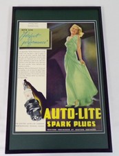 Madeleine Carroll 1937 Auto Lite Framed 11x17 ORIGINAL Advertising Poster picture