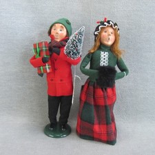Vintage Byers Choice Ltd Chalfont Pa USA Christmas Caroling Couple Doll Signed picture