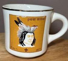 1977 Boy Scouts of America Coffee Mug-made in USA-Native American design-pow wow picture