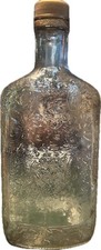 Clear Embossed Glass Liquor Bottle, Numbered Base picture