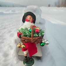 Byers Choice 2017 Traditional Ornament Vendor with Fine Ornament Basket picture