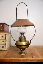Antique Country Store Hanging Brass Oil Lamp Standard Lighting Railroad Lantern picture