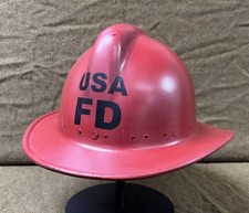 Vintage US MILITARY Fire Helmet - US ARMY - MSA USA MIL-H-1987A - 1952 picture