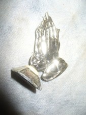 Vintage Chrome Praying Hands Magnet picture
