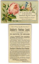 Buffalo NY STODDART'S PEERLESS Cosmetics 1880's VICTORIAN Trade Card picture