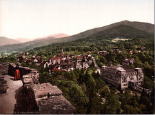 Germany, Black Forest. Badenweiler. vintage photochrome print, vintage pho picture