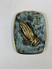 Vtg Albrecht Dürer Praying Hands Brass Wall Plaque Germany Religious Decor  picture