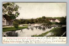 Oconomowoc WI-Wisconsin, Panoramic View Danforth Locks c1906 Vintage Postcard picture