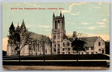 Vintage Postcard OH Cleveland Euclid Ave Presbterian Church -1870 picture
