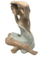 Vintage Italian Woman Faience Figurine picture