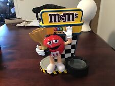 M&M's Racing Team Red M&M NASCAR Pit Crew Checkered Flag Candy Dispenser picture