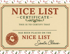 🎅✨ Personalized Nice List Certificate Postcard for Kids ✨🎅 picture