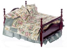 Melody Jane Dolls Houses Dollhouse Miniature 1:12 Scale Bed with Linens #T3302a picture
