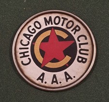 Vintage Chicago Motor Club AAA License Plate Reflective Topper picture