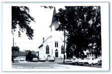 Genoa Illinois IL RPPC Photo Postcard Trinity Lutheran Church c1940's picture
