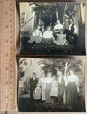Antique Vtg Photo Black White Sepia Snapshot Family IDENTIFIED South Bend, Ind picture