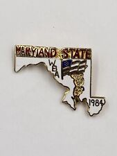 Vintage 1984 Maryland Enamel WBA Lapel Pin Brooch picture